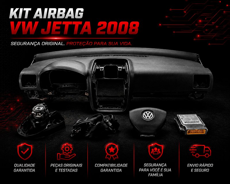 Kit Airbag VW Jetta 2008 - Manutenção e Reparo de Airbag