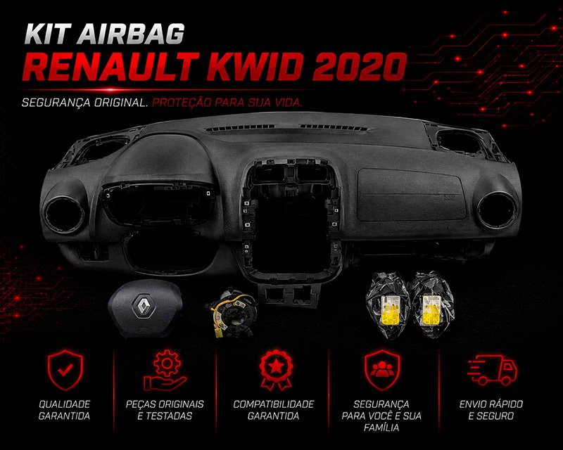 Kit Airbag Renault Kwid 2020 - Manutenção e Reparo de Airbag